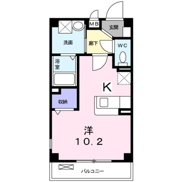 東部市場前駅 徒歩7分 4階の物件間取画像