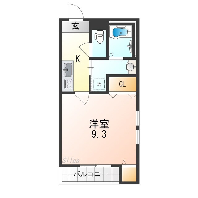 住ノ江駅 徒歩3分 1階の物件間取画像