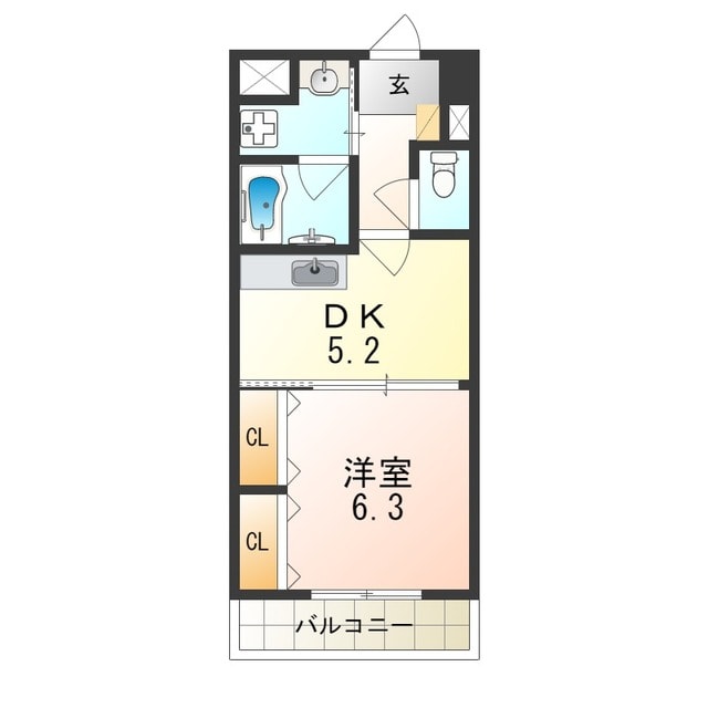 平野駅 徒歩10分 4階の物件間取画像