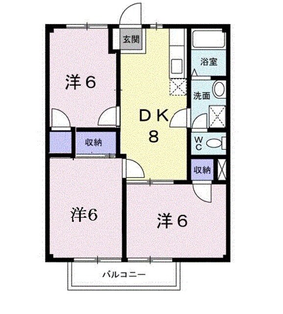 法善寺グリーンハイムの物件間取画像