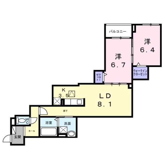 マヨール御舟町の物件間取画像