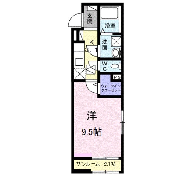 ミニョン　ドミールの物件間取画像