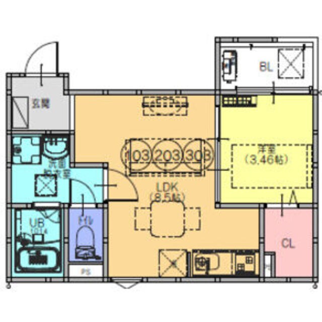 F+style八尾北本町2号館の物件間取画像