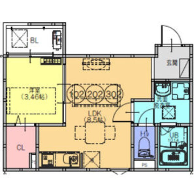 F+style八尾北本町2号館の物件間取画像