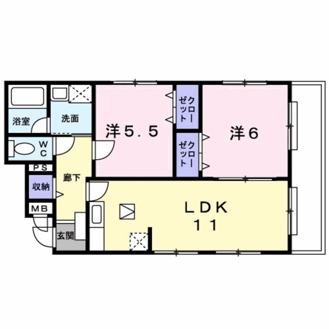 アンフルールⅡ番館の物件間取画像