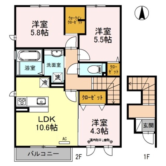 ルミエール誉田の物件間取画像