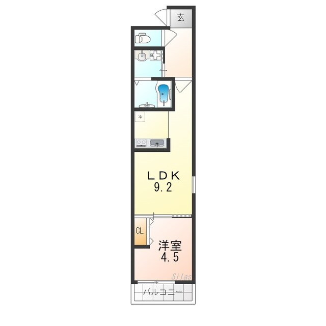 住ノ江駅 徒歩8分 3階の物件間取画像