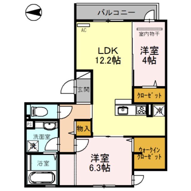 はぁ～と六万寺の物件間取画像