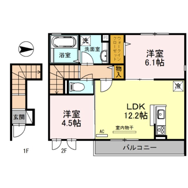 シャトレー旭町の物件間取画像