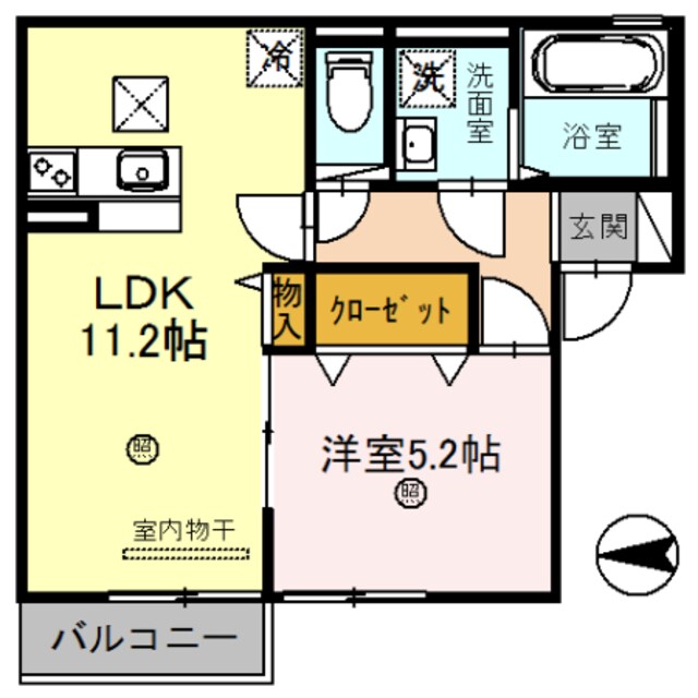 ドミール本町の物件間取画像