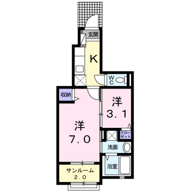 ミルクールの物件間取画像