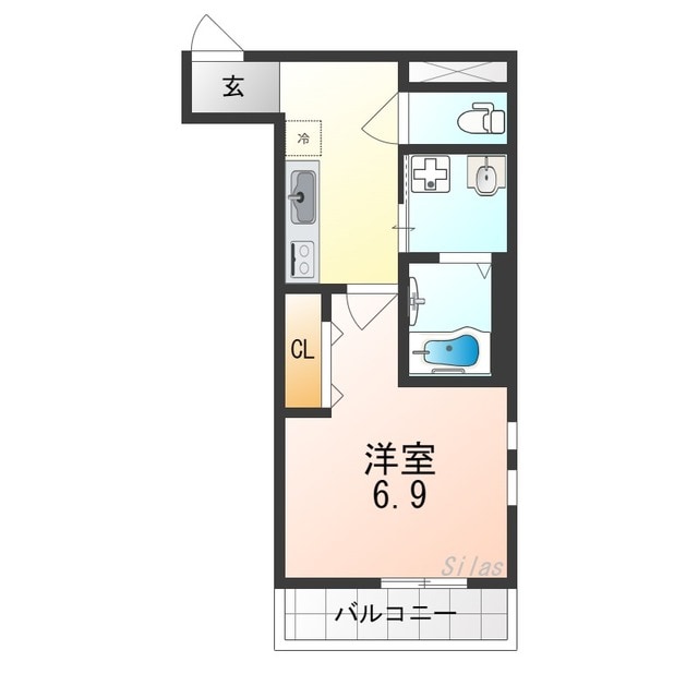 平野駅 徒歩6分 2階の物件間取画像