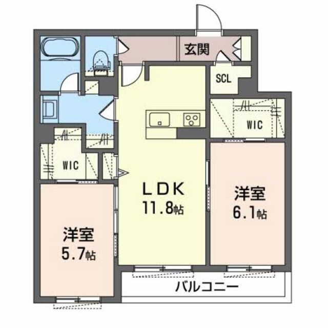 シャーメゾン　ビスカリアの物件間取画像