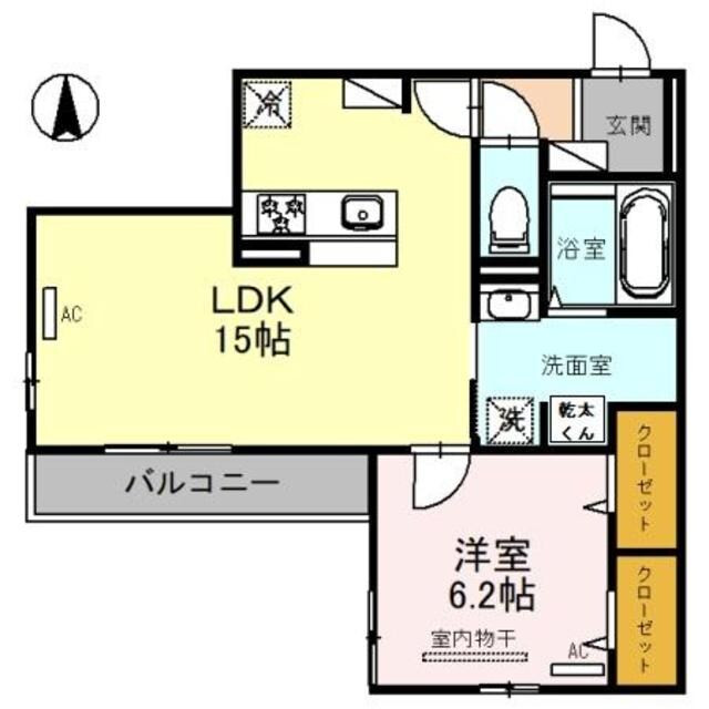 平野駅 徒歩6分 3階の物件間取画像