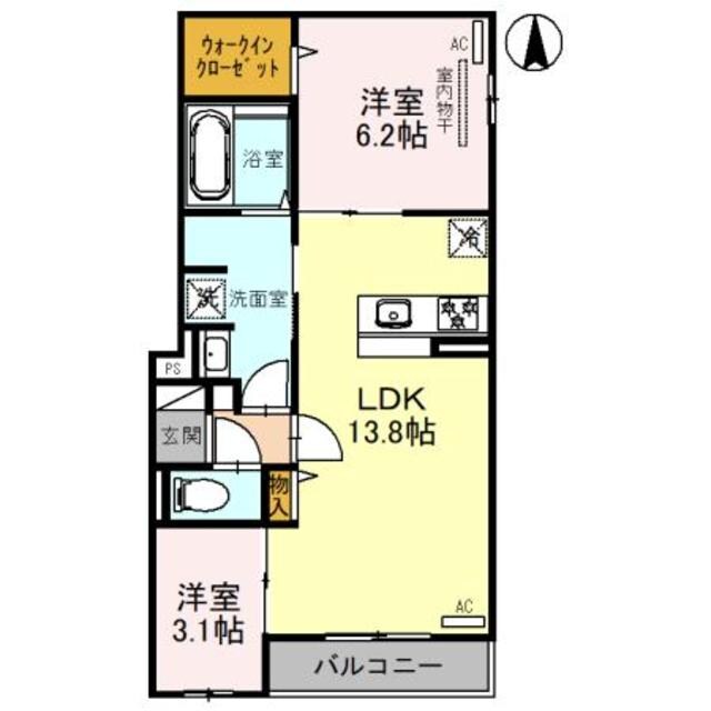 平野駅 徒歩6分 3階の物件間取画像