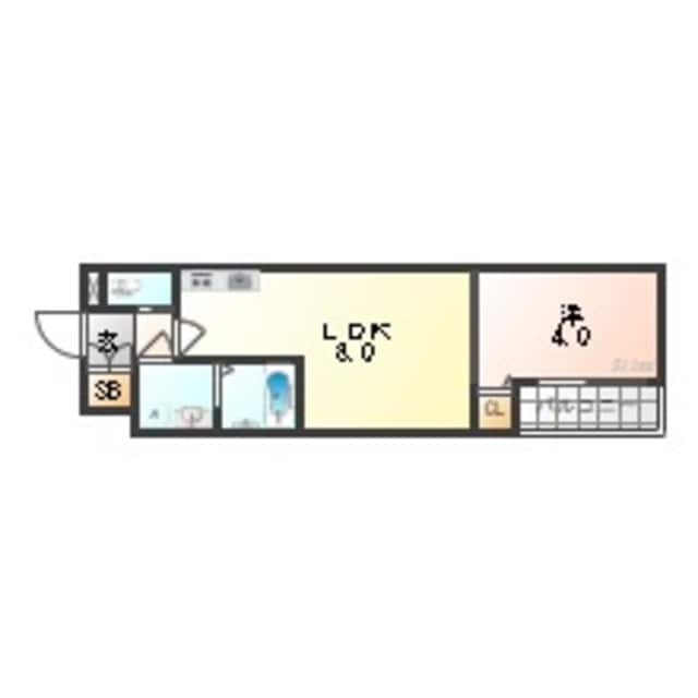 出戸駅 徒歩8分 3階の物件間取画像