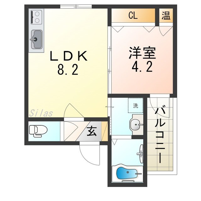 矢田駅 徒歩6分 1階の物件間取画像