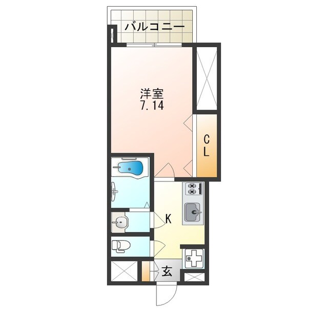 Luxe布施駅前の物件間取画像