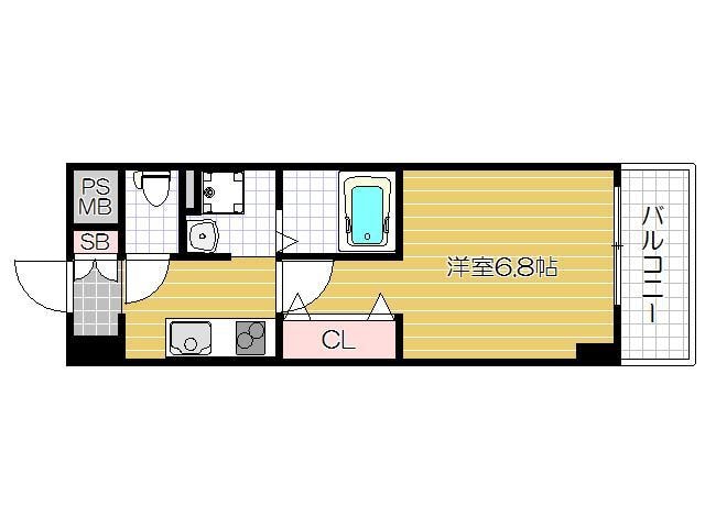 岸辺駅 徒歩2分 5階の物件間取画像