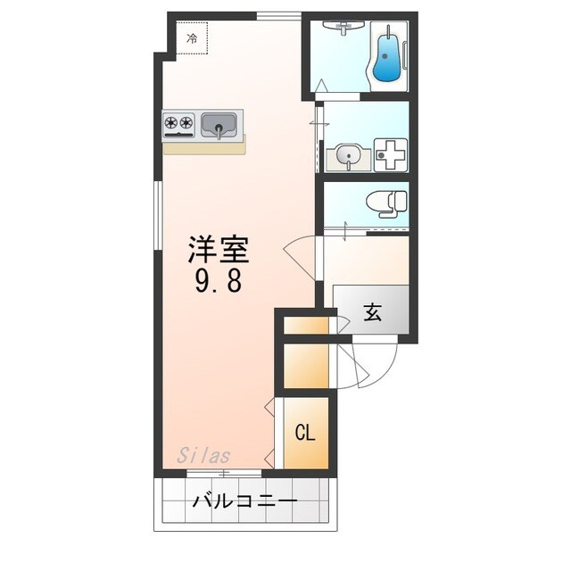 吹田駅 徒歩6分 1階の物件間取画像