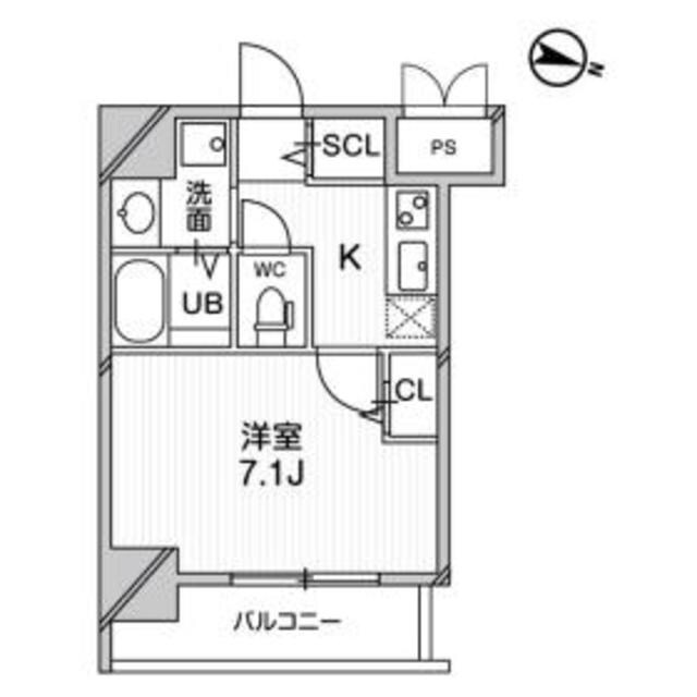 山田駅 徒歩7分 7階の物件間取画像