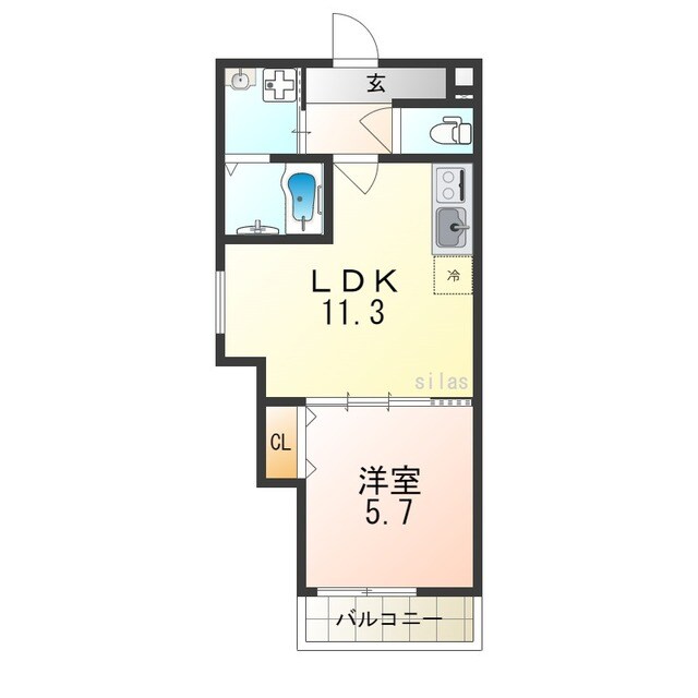 下新庄駅 徒歩4分 2階の物件間取画像