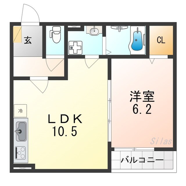 宮之阪駅 徒歩2分 3階の物件間取画像