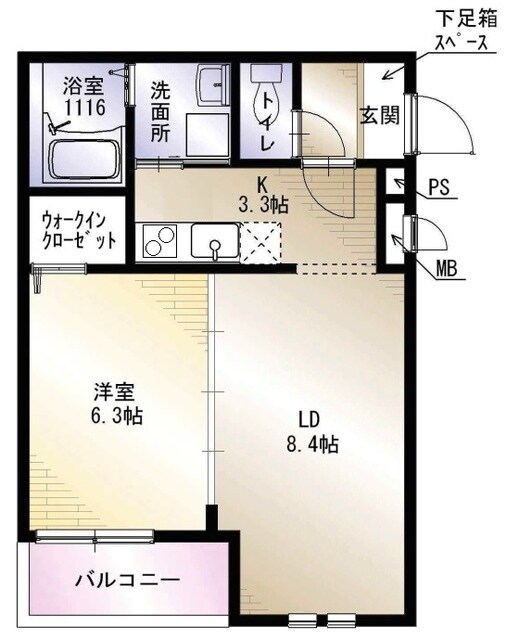 フジパレス上神田Ⅱ番館の物件間取画像