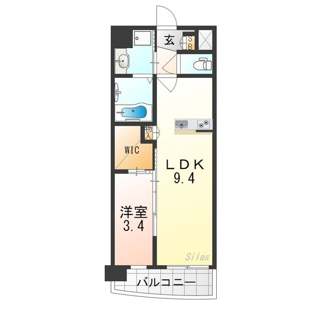 セレニテ江坂ミラクの物件間取画像