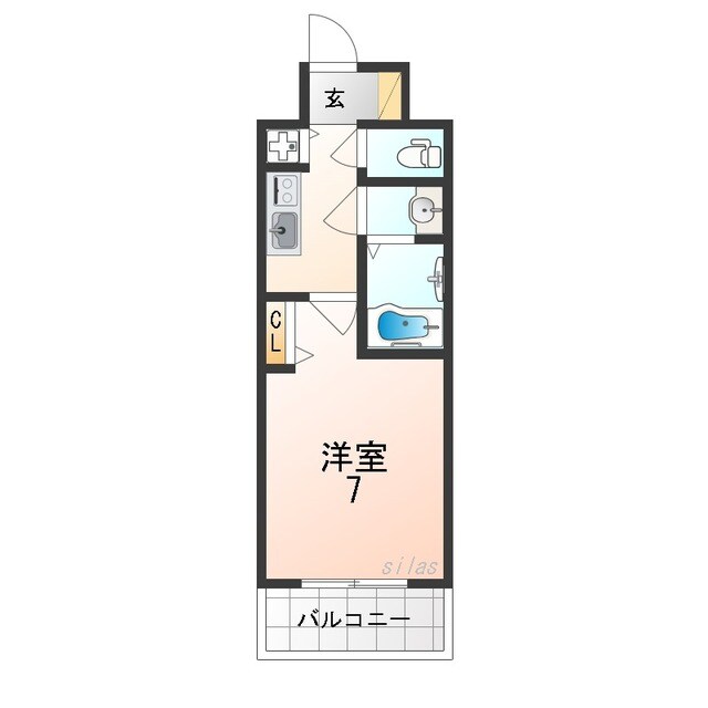 江坂駅 徒歩6分 6階の物件間取画像