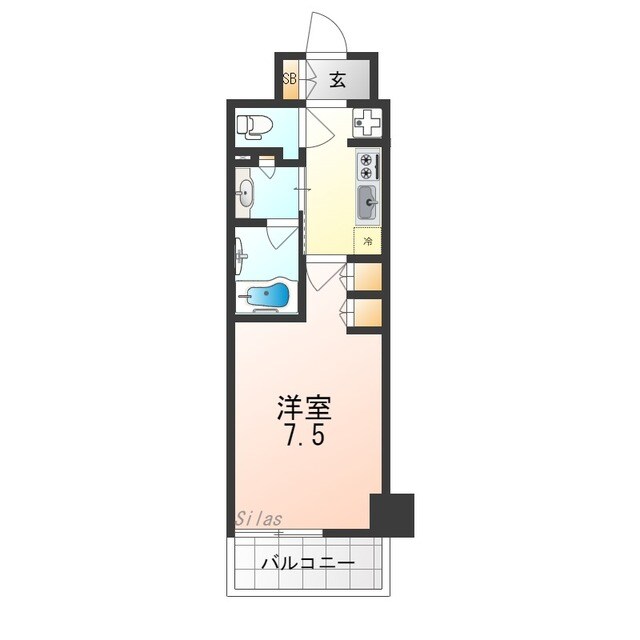 江坂駅 徒歩4分 11階の物件間取画像