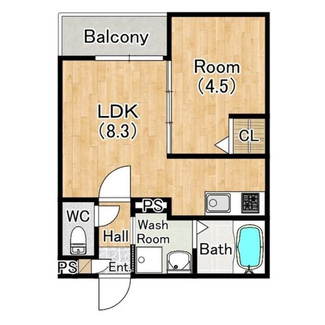 寝屋川市駅 徒歩8分 3階の物件間取画像