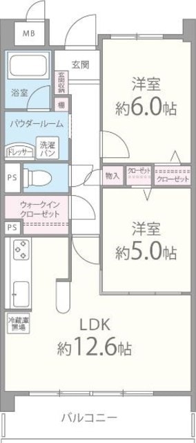 K FLATの物件間取画像