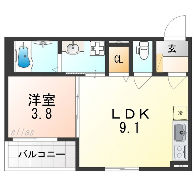 塚本駅 徒歩7分 1階の物件間取画像