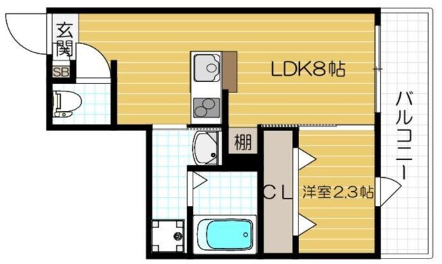 岡町駅 徒歩11分 3階の物件間取画像