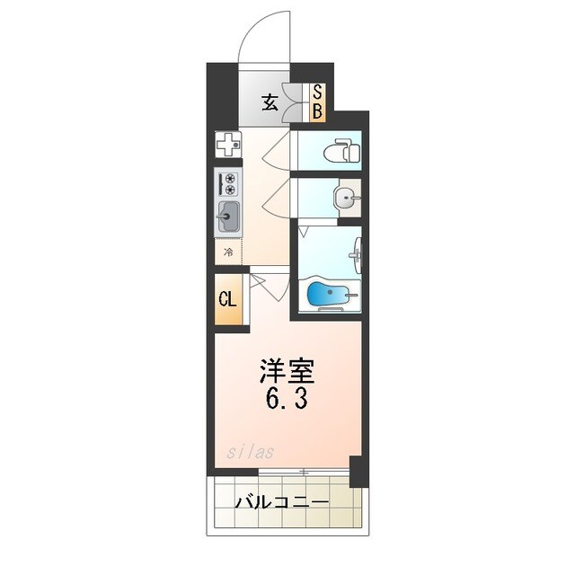 豊中駅 徒歩5分 4階の物件間取画像