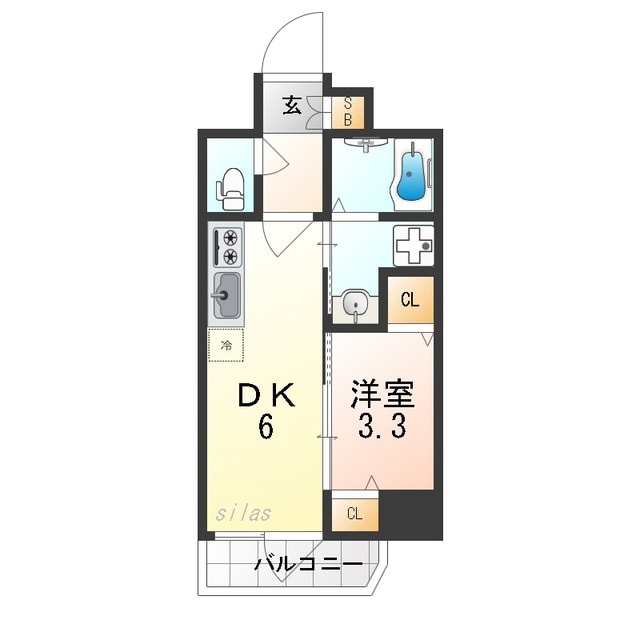 豊中駅 徒歩5分 10階の物件間取画像