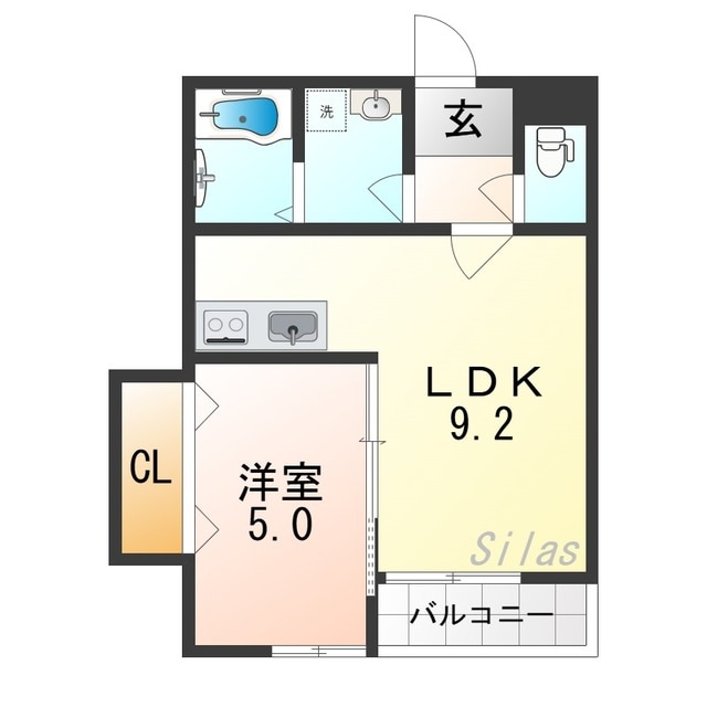 吹田駅 徒歩5分 2階の物件間取画像