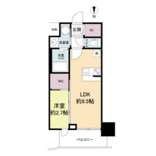 江坂駅 徒歩7分 11階の物件間取画像