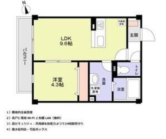 関大前駅 徒歩4分 1階の物件間取画像