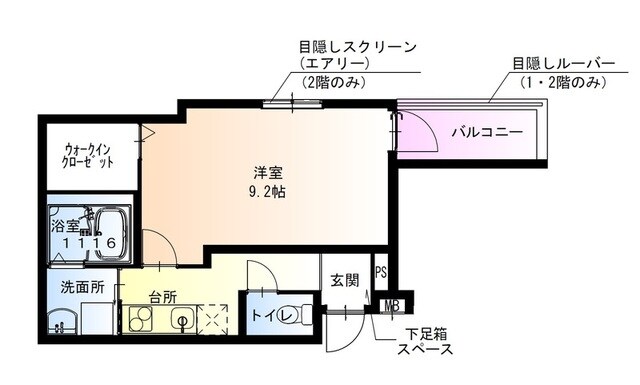 服部天神駅 徒歩7分 1階の物件間取画像