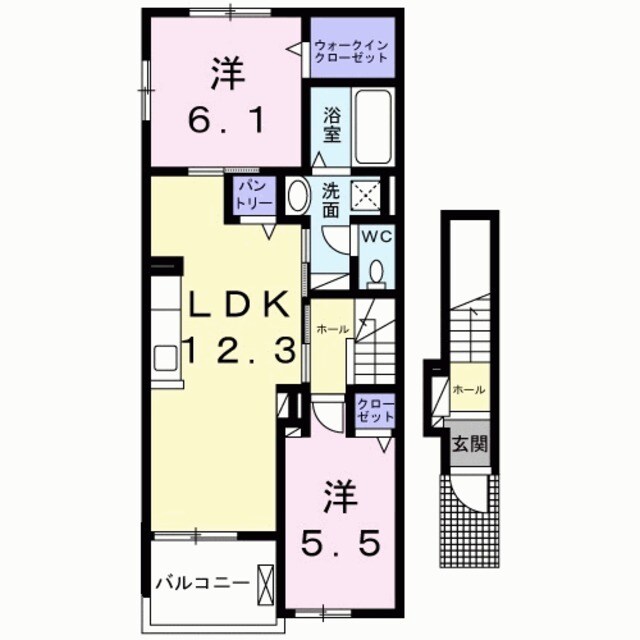 蛍池駅 徒歩9分 2階の物件間取画像