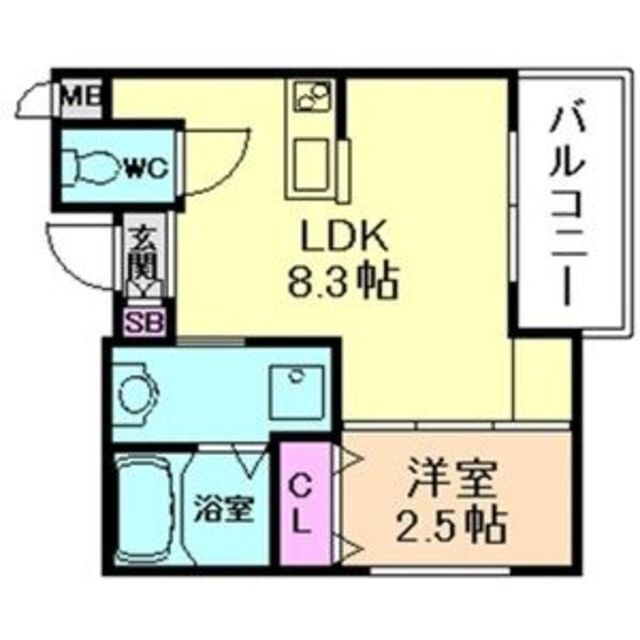 御殿山駅 徒歩3分 2階の物件間取画像