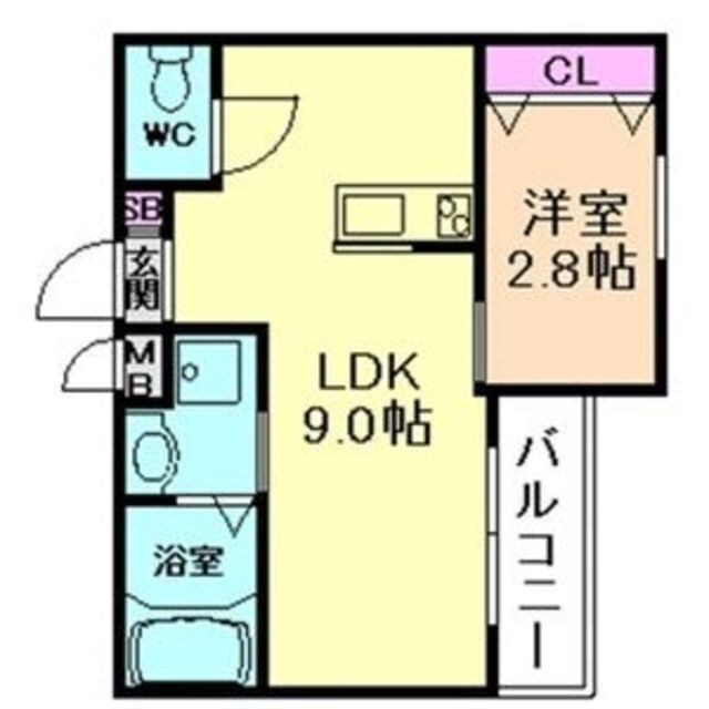 御殿山駅 徒歩3分 3階の物件間取画像