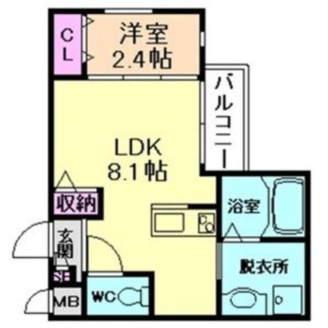 御殿山駅 徒歩3分 3階の物件間取画像