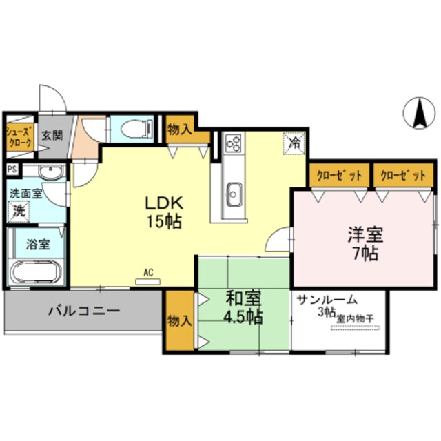 総持寺駅 徒歩13分 3階の物件間取画像