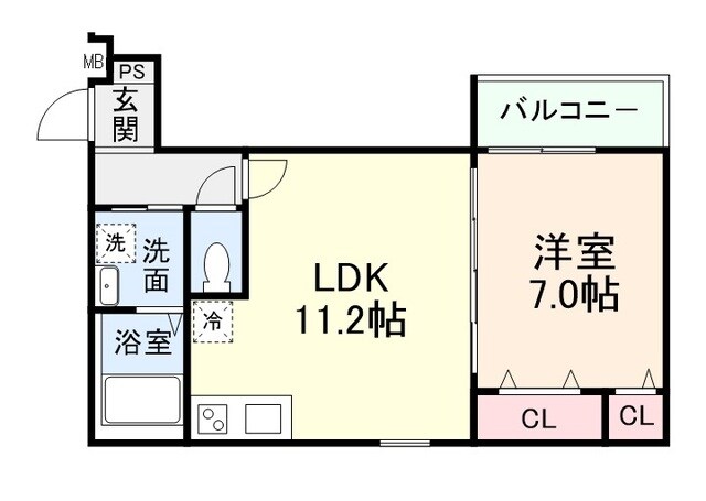 城北公園通駅 徒歩6分 1階の物件間取画像