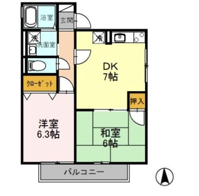 柴原阪大前駅 徒歩15分 2階の物件間取画像
