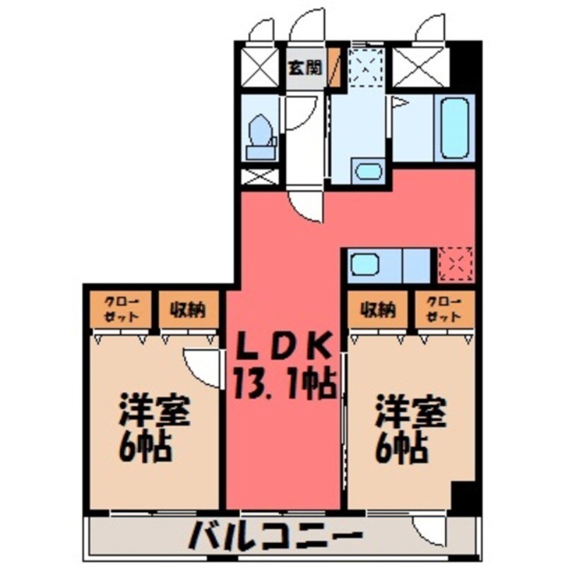 栃木駅 徒歩19分 2階の物件間取画像