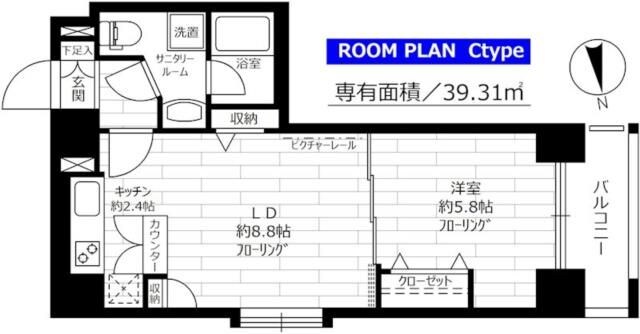 新御徒町駅 徒歩8分 7階の物件間取画像